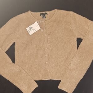 Forever 21 Tan Cardigan Sweater Nwt